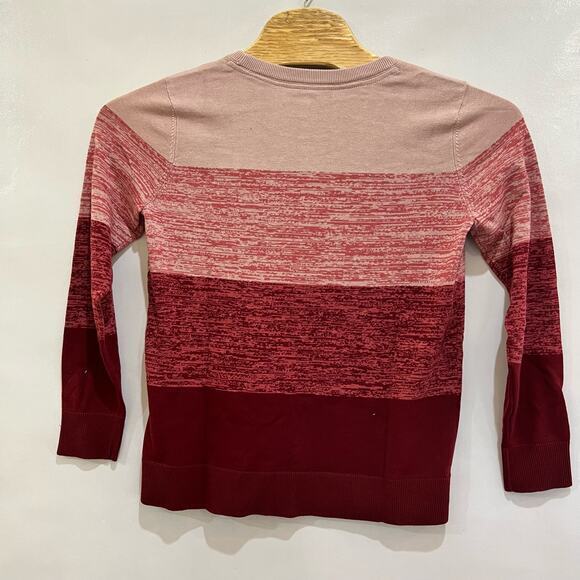 Market & Spruce Womens Red Striped Long Sleeve Sweater‎ Size L - Picture 4 of 4